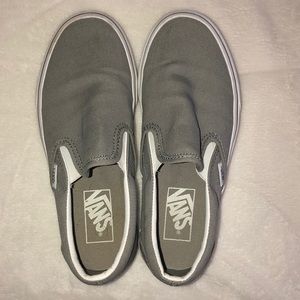 SOLD ON CURTSY Gray Vans Slip On